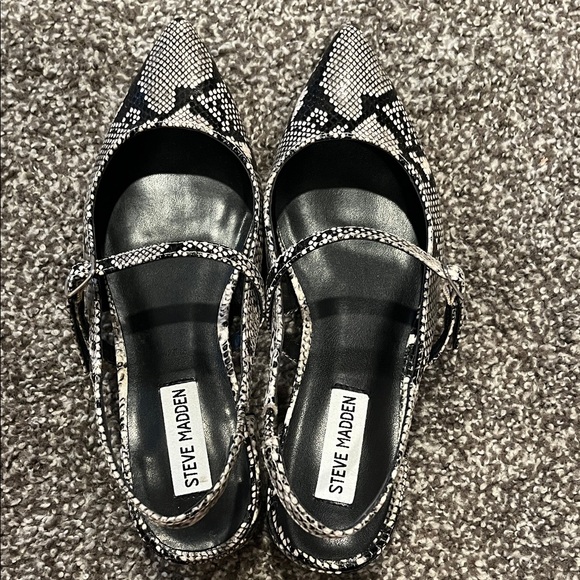 Steve Madden Snakeskin Black and White Heels - Picture 1 of 3